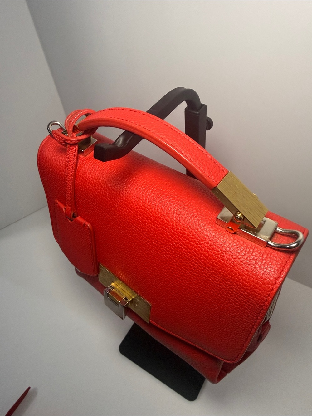 Balenciaga Rose Corail Leather Mini Le Dix Cartable Top Handle Bag - Picture 6 of 14